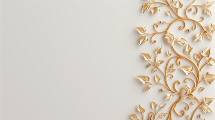 Golden Vines: Elegant gold vines gracefully cascade down the side of the image, creating a delicate and intricate border. This image evokes a sense of sophistication and artistry.