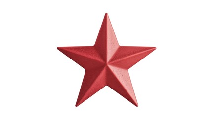 Obraz premium Red Star: A simple, yet bold red five-pointed star stands out against a clean background. It's a versatile symbol of achievement, leadership, and hope. 
