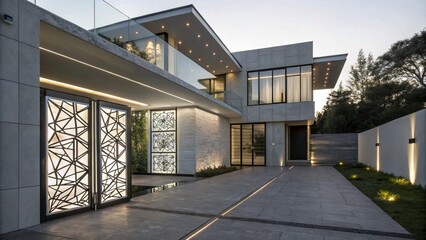 Obraz premium Luxury Home Gates with Modern Flair