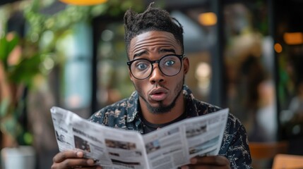 Person looking confused while reading contradictory news articles