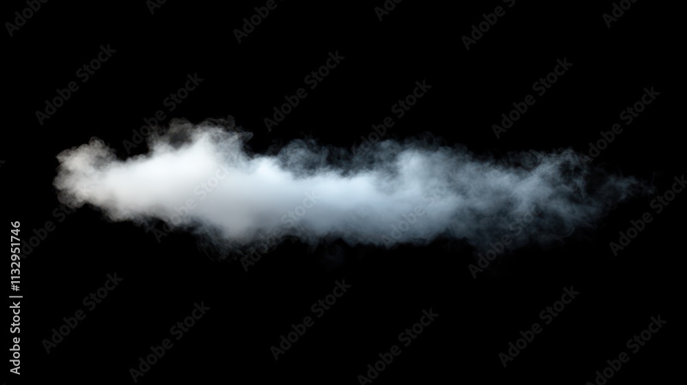 Aufkleber a wispy cloud of smoke against a black background, creating a dramatic visual effect.
