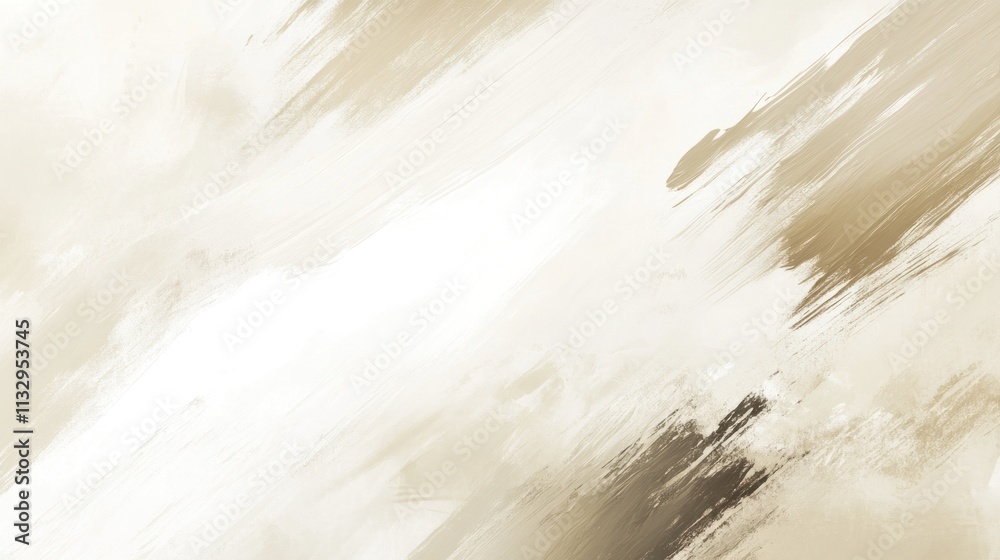 Poster abstract beige and cream brushstroke background with a soft, textured appearance.