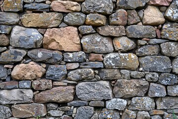 Obraz premium Photo of Old grey and brown stone wall. Background texture for backdrops or mapping