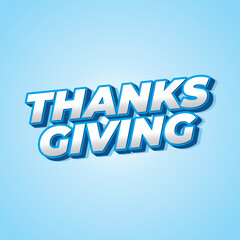 Fototapeta premium Thanksgiving text effect for social media ads