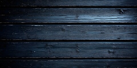 Obraz premium Weathered Black Wooden Plank Wall - Rustic Background