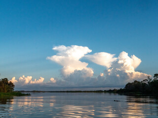 Amazon river landscape near the town of Tefè.