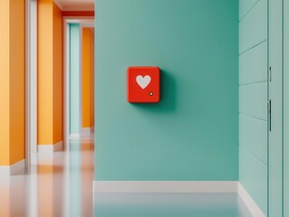 health warning concept. A detailed view of a school safety monitoring system issuing health warnings for illness outbreaks