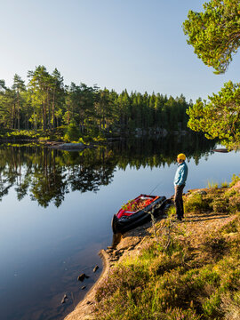 See im Glaskogen Naturreservat, Kanu, V&auml;rmlands L&auml;n, Schweden