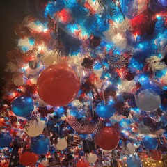 Red, White and Blue Christmas Tree Decorations 