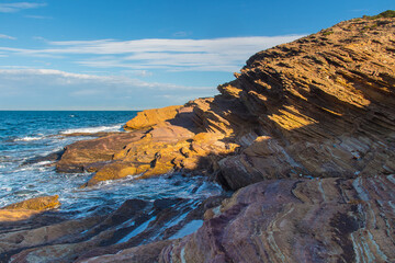 Fototapeta premium Mille-Feuille Cove located on the Cap Bon of Tunisia, in Korbous.