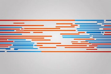 Obraz premium Vibrant Orange and Blue Electric Designs Isolated on Clean White Background