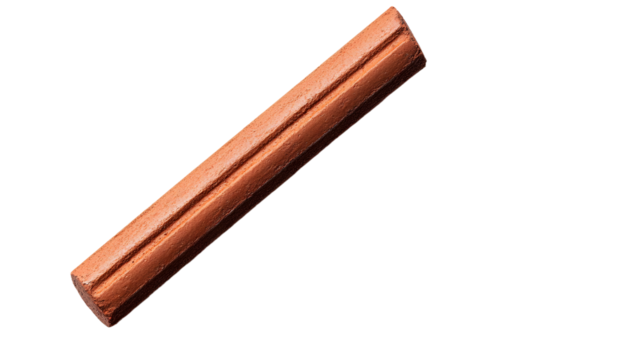 single wooden handle isolated
