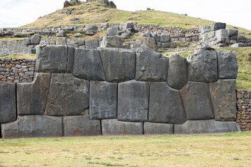 Section of wall at the Sacsayhuaman fortress, Cusco Peru

