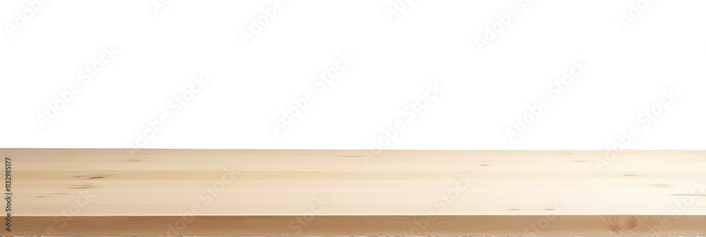 Poster wooden table top with natural texture displayed against a clean white background for product showcas