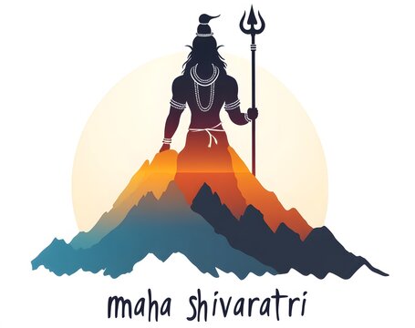 maha shivratri a Hindu festival celebrated of lord shiva Maha Shivratri Illustration