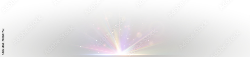 Wall mural crystal explosion png. glowing bright the effect of a bright rainbow flash of light on a transparent