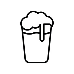 Beer icon with clean lines and bold design, bringing a refreshing vibe to craft beer brands, pubs, or party-themed projects