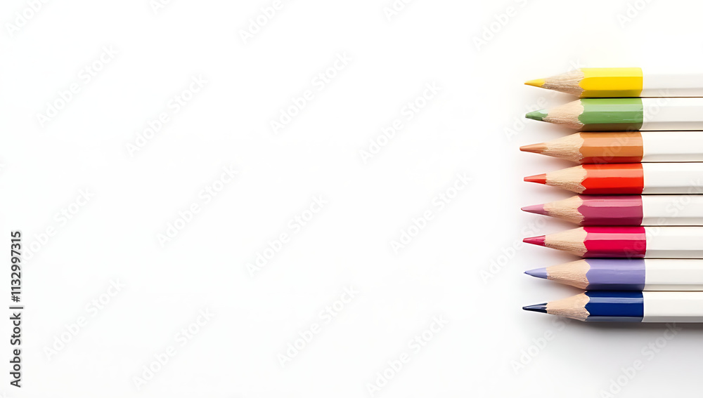 Poster Simple design featuring Pantone colors paired with pencils on a white background to create visual brand identity and color schemes._00002_