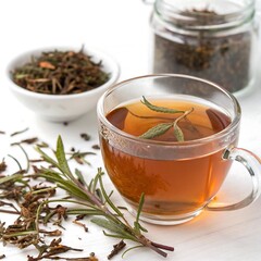 cup of tea with mint