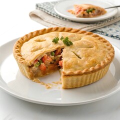 apple pie on a plate