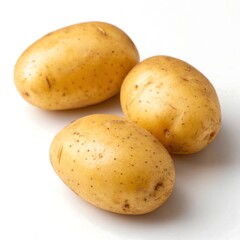 potatoes isolated on white background