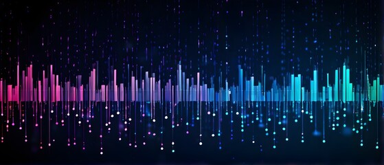 abstract animation of binary code cascading down like digital rain, representing data insights, pastel hues