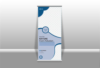 Corporate rollup banner template, advertisement, pull up, polygon background, vector illustration, business flyer, and display banner for your Corporate business, company, advertisement, pull up, vect