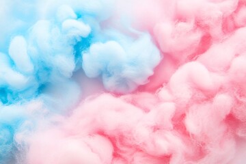 Fototapeta premium Soft Cotton Candy Clouds in Blue and Pink Colors Background