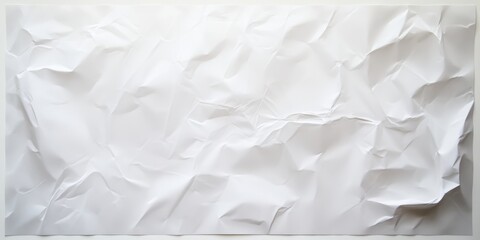 Fototapeta premium Album cover art Crumpled white paper texture centere