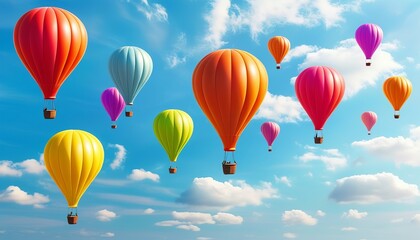 Fototapeta premium Vibrant luxury balloons isolated on a transparent PNG background. Created with generative AI technology