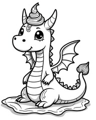  Baby Dragon with Ice Cream Swirl Horn
