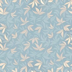 Obraz premium Elegant leaf pattern on light blue background for stylish home decor