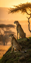 cheetah in the savannah