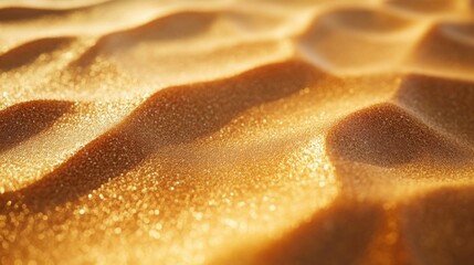 Golden Sand Dunes Under Sunlight