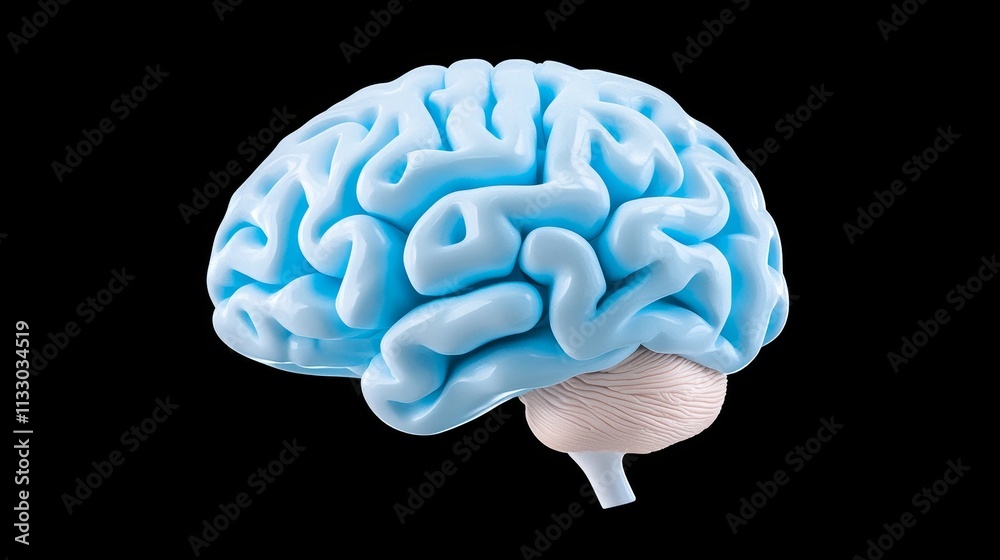 Poster deep learning and stock are represented by neural network connections in a digital brain.