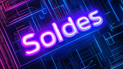 Obraz premium Design de Bannière Soldes