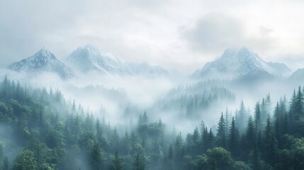 An image of a tranquil forest bathed in morning light, featuring lush greenery and sun rays filtering through the dense canopy, creating a serene atmosphere
