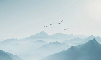 Ink painting, ink flowers, Chinese landscape painting