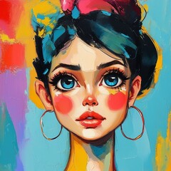 Elegant Abstract Portrait of a Woman in Fine Art Style