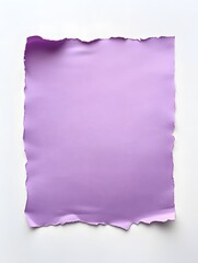 Obraz premium Lavender Paper with a Torn Irregular Edge