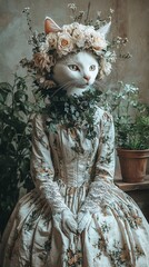 The Victorian Lady Cat: A Whimsical Blend of Elegance and Feline Grace