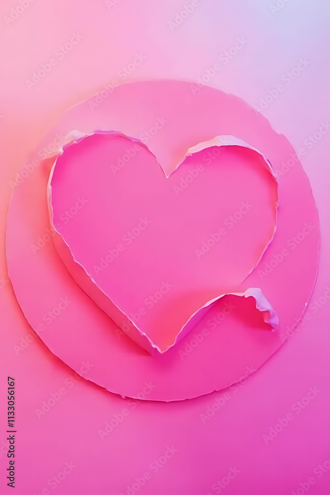 Aufkleber a paper cut features a vibrant pink neon gradient color that adds a pop of fun to any design._00002_