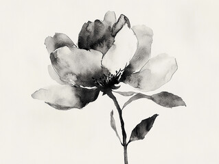 Ink painting, ink flowers, Chinese landscape painting © 月 明