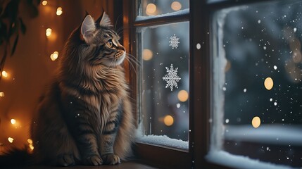 cat on the window