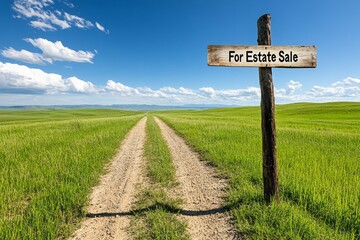 Obraz premium A scenic photo of a rural estate property with a 