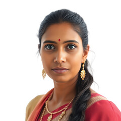 portrait of an Indian woman, PNG