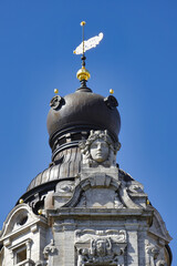 Leipzig, Rathausturm und Stadtgöttin Lipsia