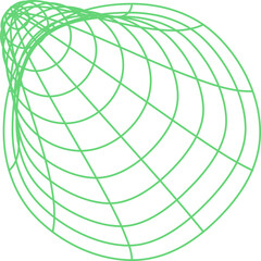 Green 3D Conical Grid Structure