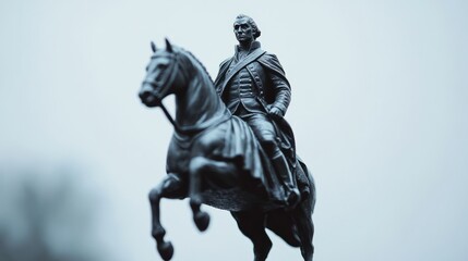 Obraz premium miniature of classic washington on white background