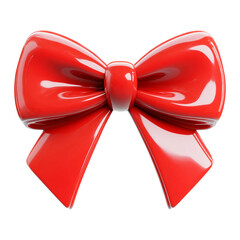 red bow isolated on transparent background remove png, clipping path